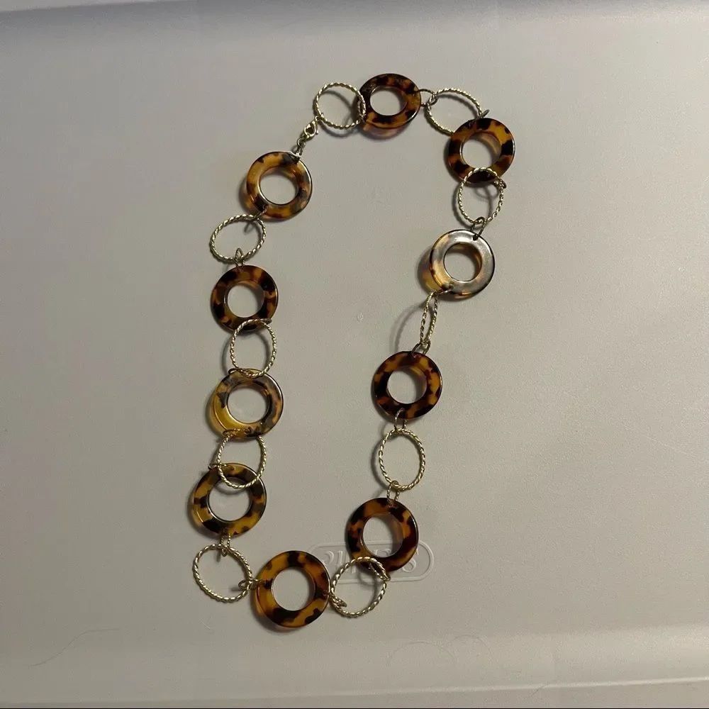 Women’s Gold and animal print necklace jewelry